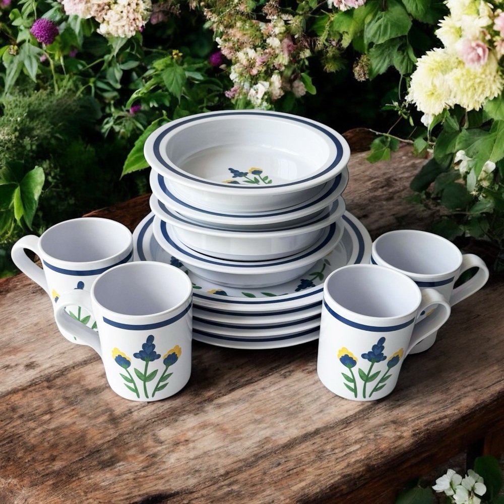 DANSK San Nicolo Floral Melamine 12 piece Dish Set